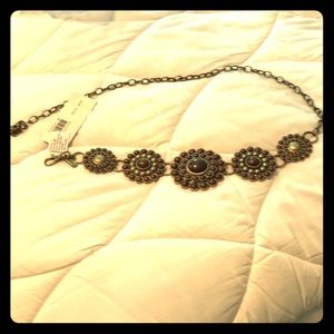 Metal gold finish belt